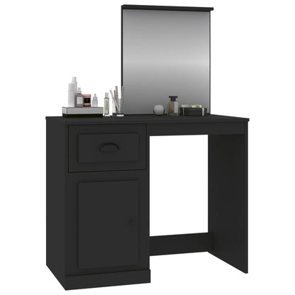 vidaXL Dressing Table | Black | Engineered wood, acrylic | Standard