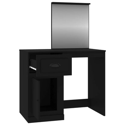 vidaXL Dressing Table | Black | Engineered wood, acrylic | Standard