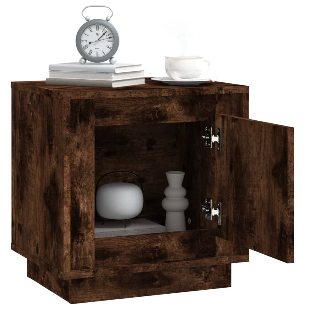 vidaXL Bedside Cabinets 2 pcs Smoked Oak 44x35x45 cm Engineered Wood