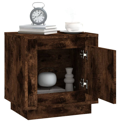 vidaXL Bedside Cabinets 2 pcs Smoked Oak 44x35x45 cm Engineered Wood