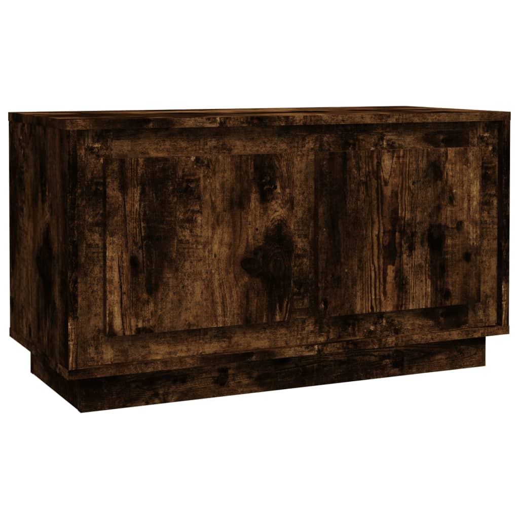 vidaXL TV Cabinet Smoked Oak 80x35x45 cm Engineered Wood
