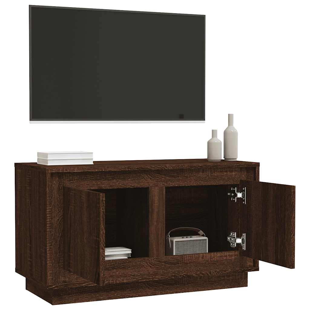 vidaXL TV Cabinet Brown Oak 80x35x45 cm Engineered Wood