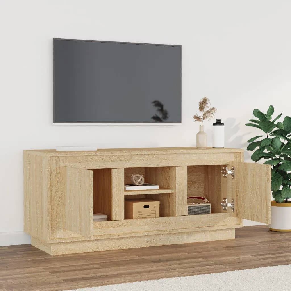 vidaXL TV Cabinet Sonoma Oak 102x35x45 cm Engineered Wood