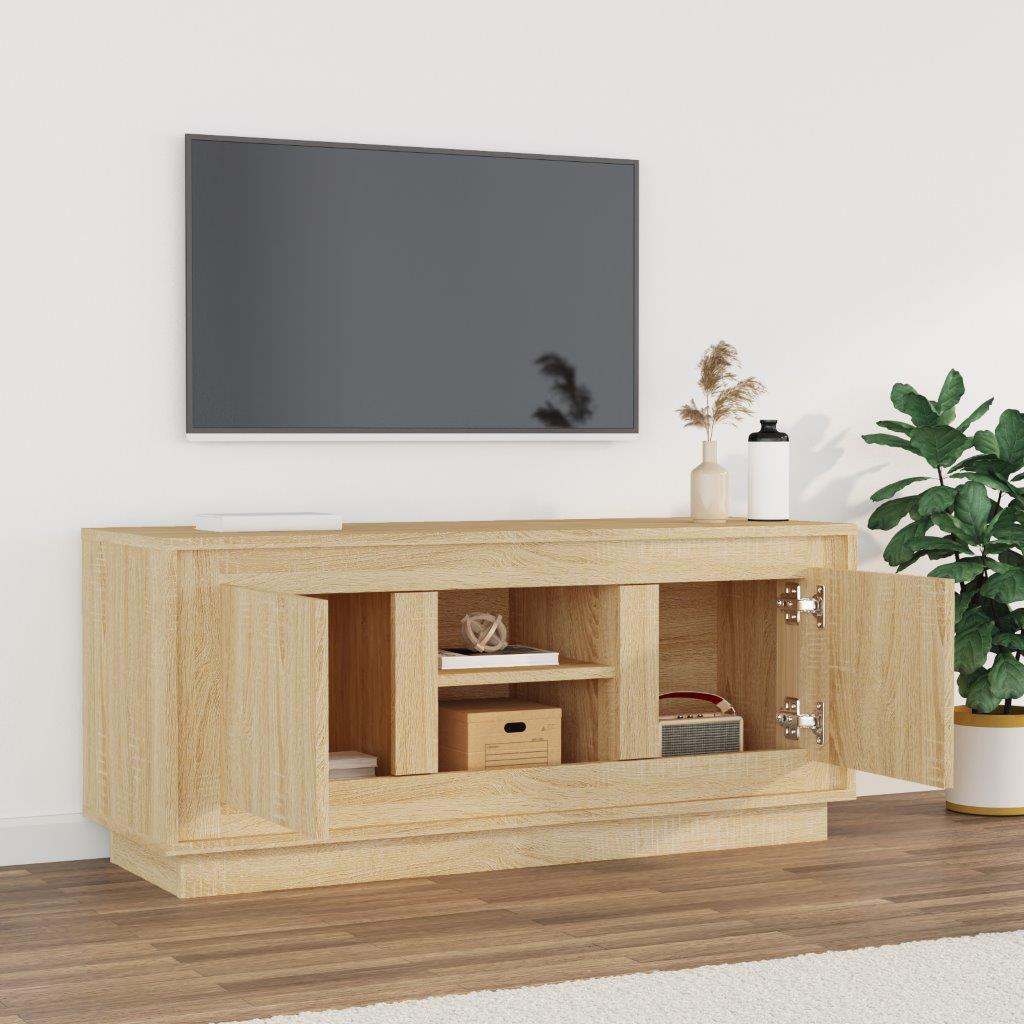 vidaXL TV Cabinet Sonoma Oak 102x35x45 cm Engineered Wood