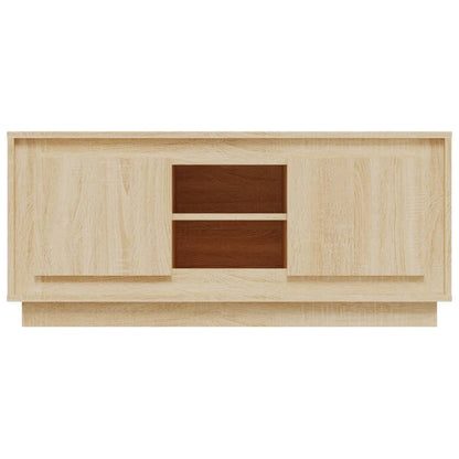 vidaXL TV Cabinet Sonoma Oak 102x35x45 cm Engineered Wood