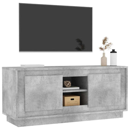 vidaXL TV Cabinet Concrete Grey 102x35x45 cm Engineered Wood