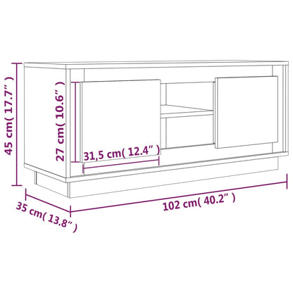 vidaXL TV Cabinet Concrete Grey 102x35x45 cm Engineered Wood