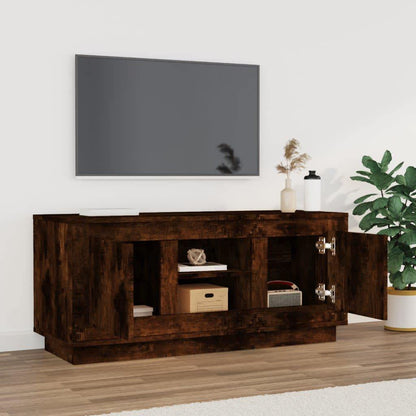 vidaXL TV Cabinet Smoked Oak 102x35x45 cm Engineered Wood