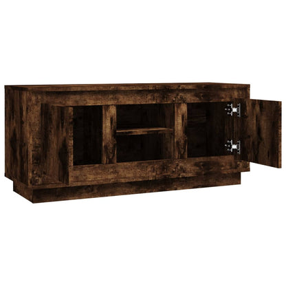 vidaXL TV Cabinet Smoked Oak 102x35x45 cm Engineered Wood