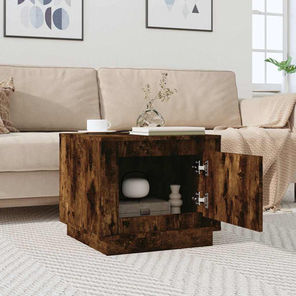 vidaXL Coffee Table Smoked Oak 51x50x44 cm Engineered Wood