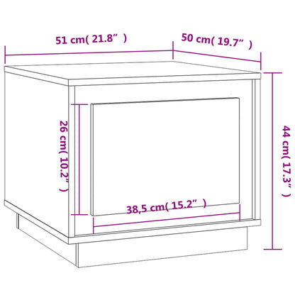 vidaXL Coffee Table Smoked Oak 51x50x44 cm Engineered Wood