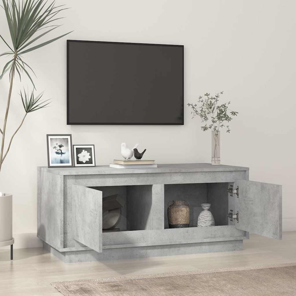 vidaXL Coffee Table Concrete Grey 102x50x44 cm Engineered Wood