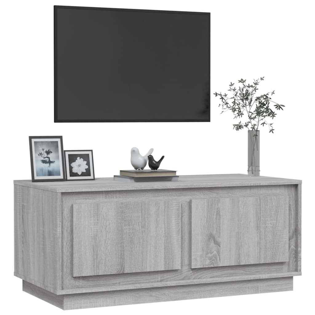 vidaXL Coffee Table Grey Sonoma 102x50x44 cm Engineered Wood