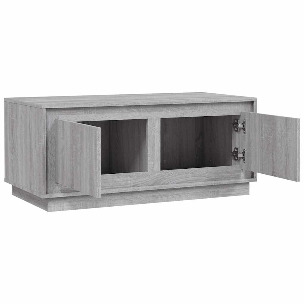 vidaXL Coffee Table Grey Sonoma 102x50x44 cm Engineered Wood
