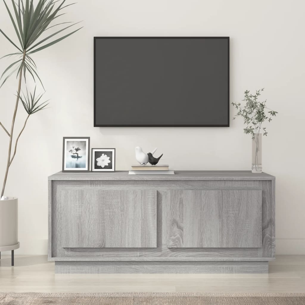 vidaXL Coffee Table Grey Sonoma 102x50x44 cm Engineered Wood