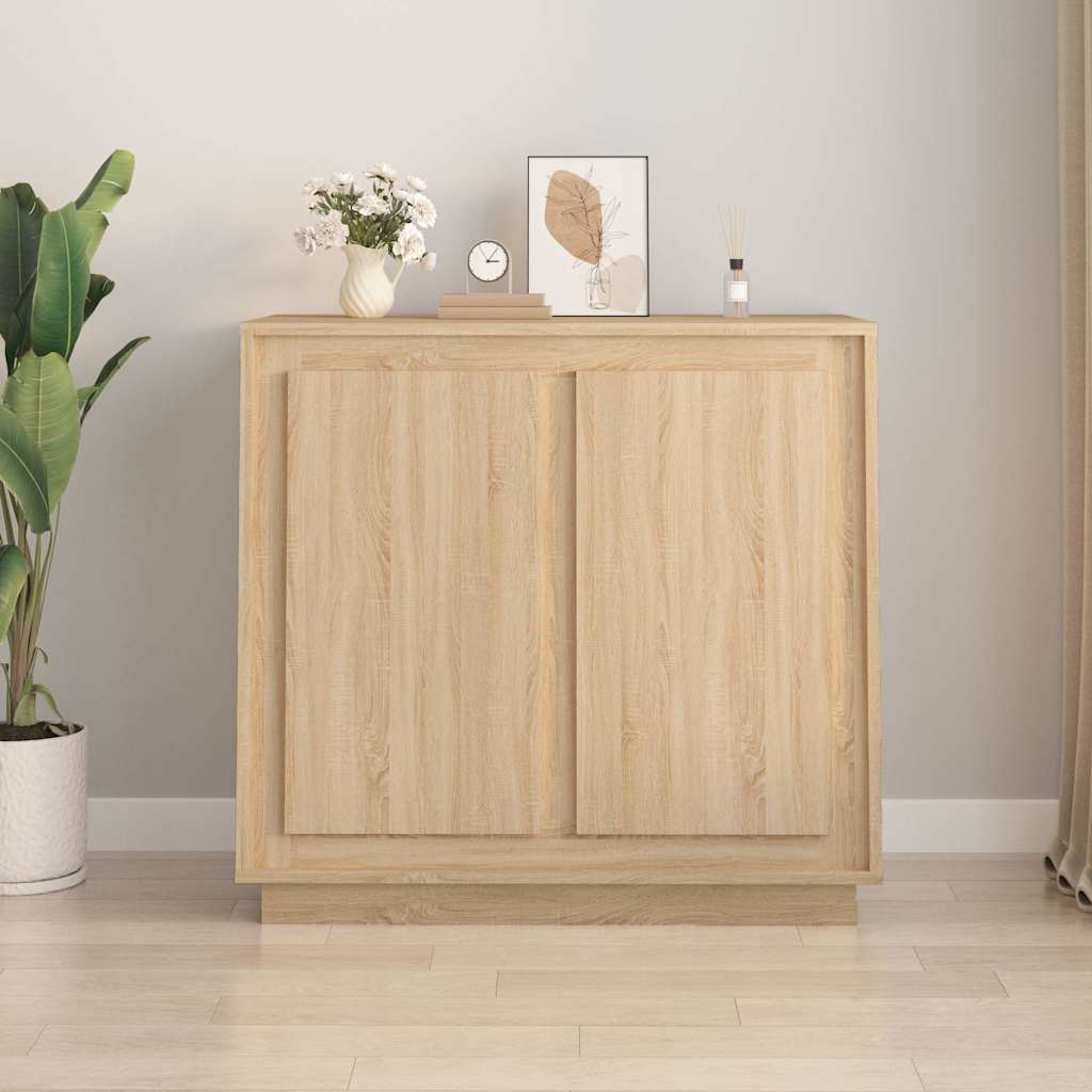 vidaXL Sideboard Sonoma Oak 80x34x75 cm Engineered Wood