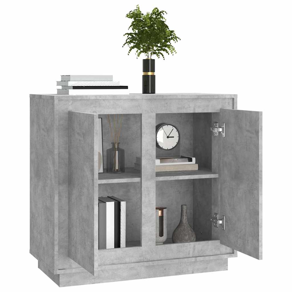vidaXL Sideboard Concrete Grey 80x34x75 cm Engineered Wood
