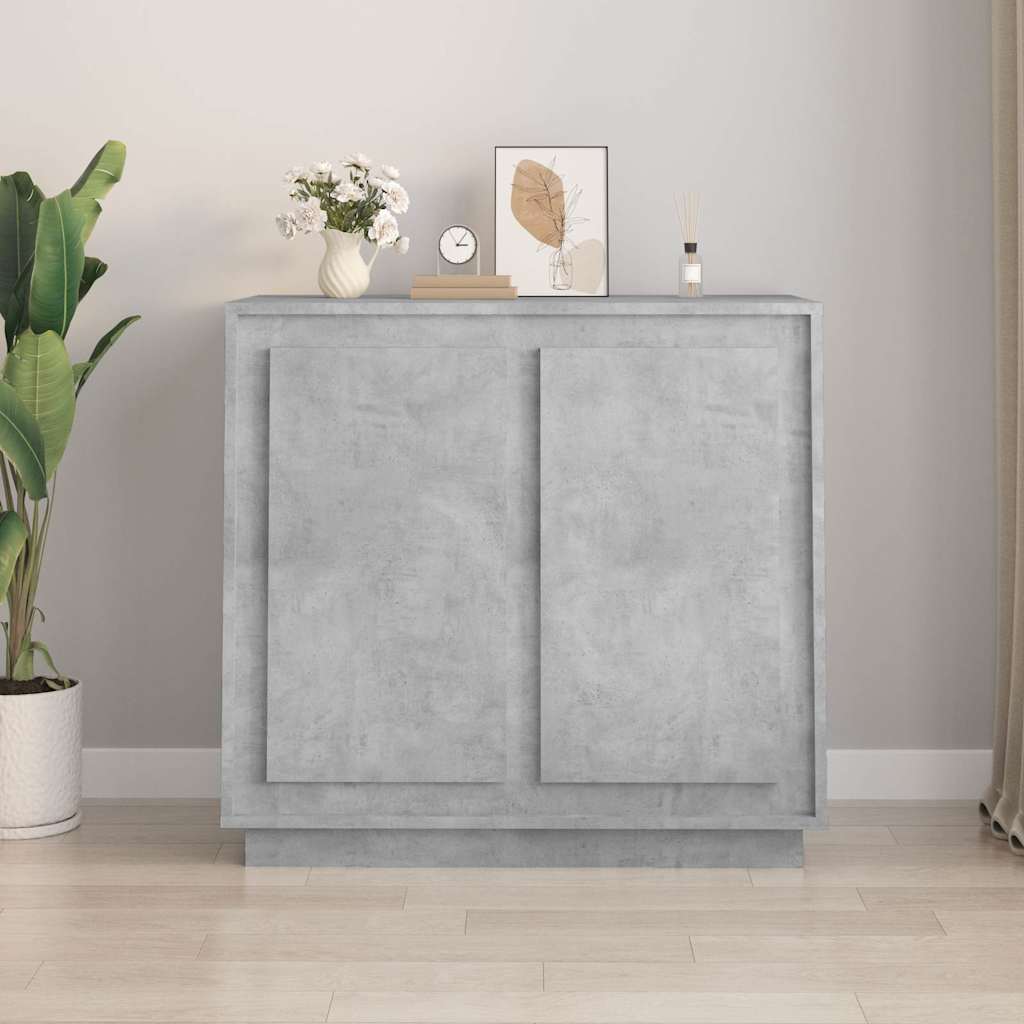 vidaXL Sideboard Concrete Grey 80x34x75 cm Engineered Wood