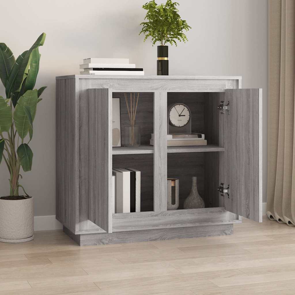 vidaXL Sideboard Grey Sonoma 80x34x75 cm Engineered Wood