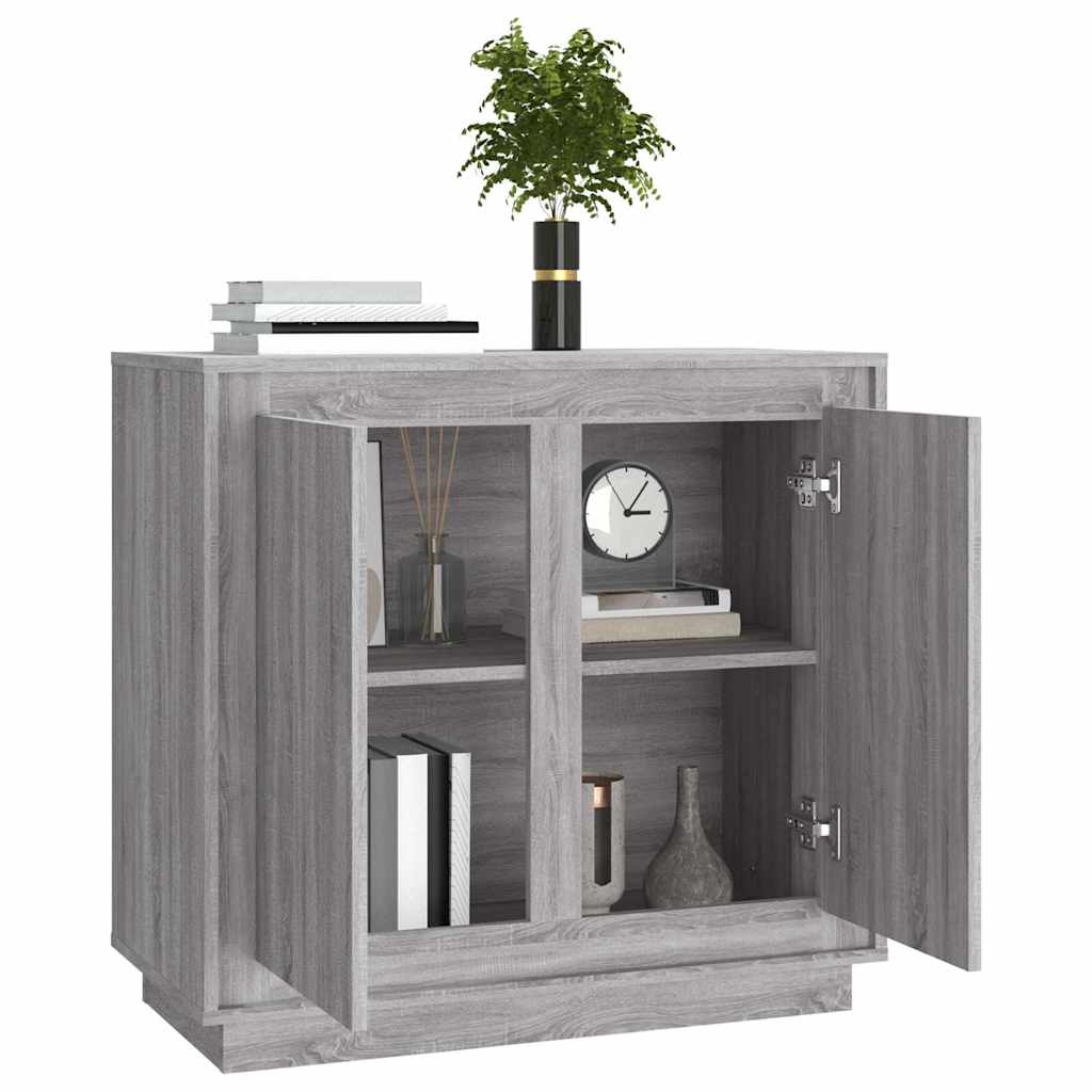 vidaXL Sideboard Grey Sonoma 80x34x75 cm Engineered Wood
