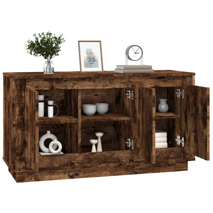 vidaXL Sideboard Smoked Oak 102x35x55 cm Engineered Wood