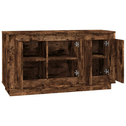 vidaXL Sideboard Smoked Oak 102x35x55 cm Engineered Wood