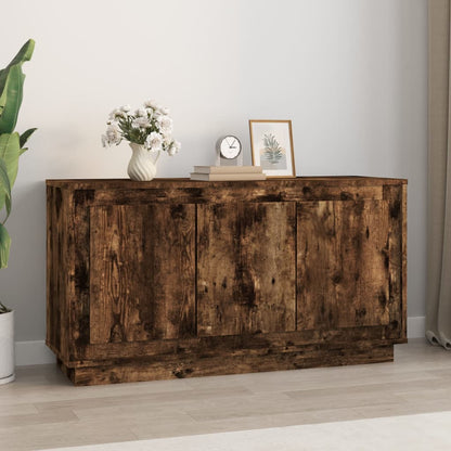 vidaXL Sideboard Smoked Oak 102x35x55 cm Engineered Wood