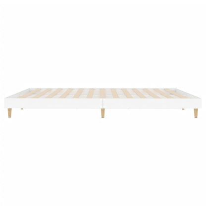 vidaXL Bed Frame without Mattress White 200x200 cm Engineered Wood