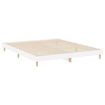vidaXL Bed Frame without Mattress High Gloss White 200x200 cm