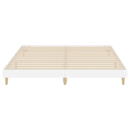 vidaXL Bed Frame without Mattress High Gloss White 200x200 cm