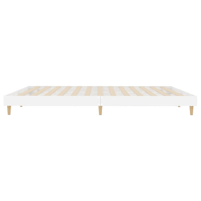 vidaXL Bed Frame without Mattress High Gloss White 200x200 cm
