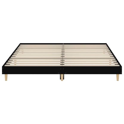 vidaXL Bed Frame without Mattress Black 120x200 cm Engineered Wood