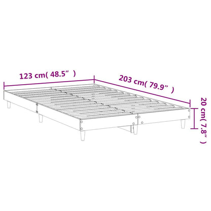 vidaXL Bed Frame without Mattress Black 120x200 cm Engineered Wood
