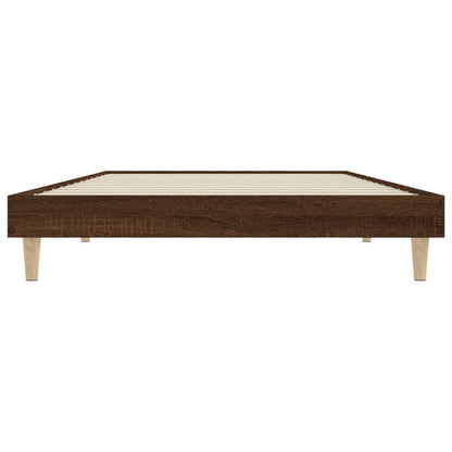 vidaXL Bed Frame without Mattress Brown Oak 90x200 cm Engineered Wood