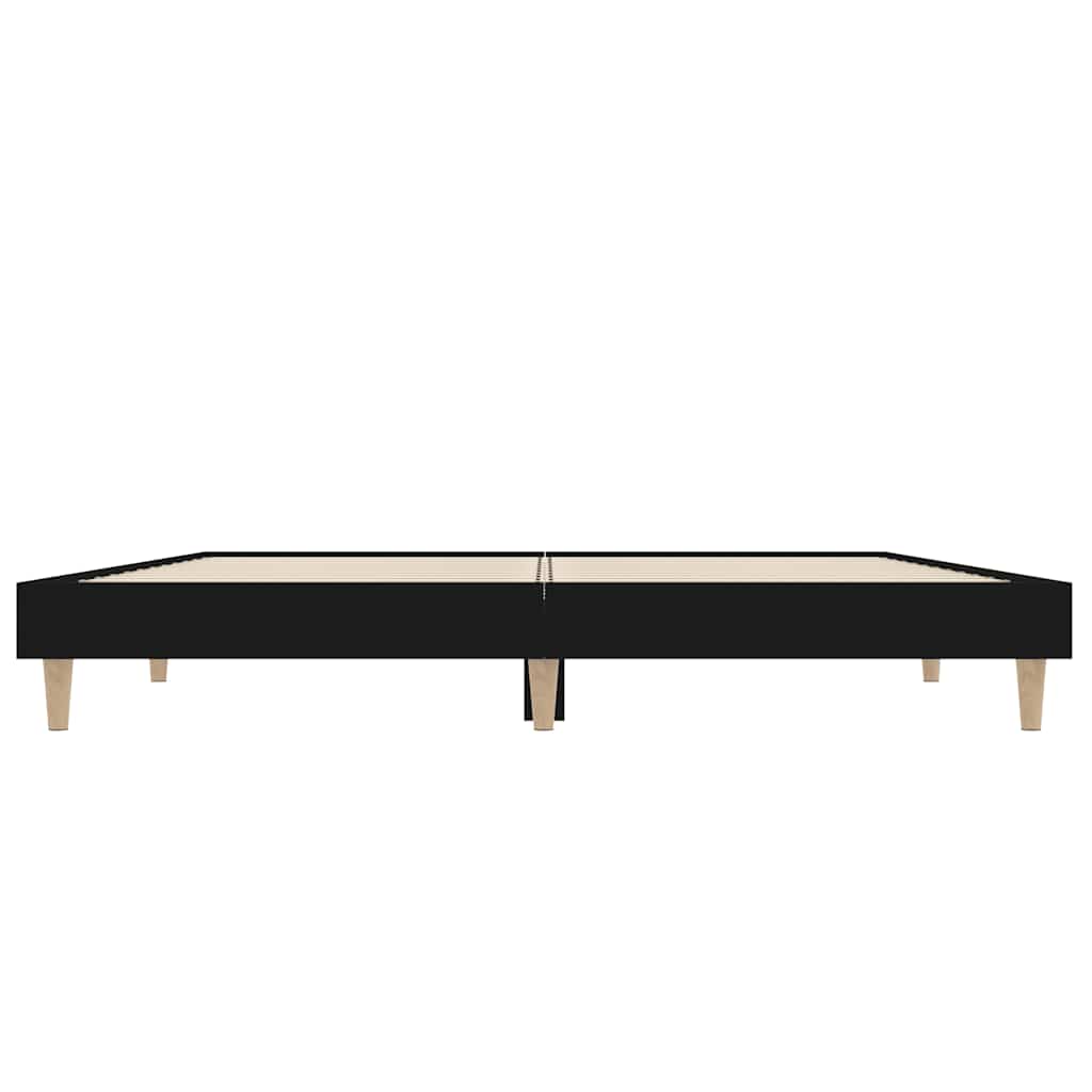vidaXL Bed Frame without Mattress Black 120x190 cm Small Double Engineered Wood