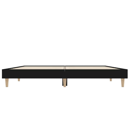 vidaXL Bed Frame without Mattress Black 120x190 cm Small Double Engineered Wood