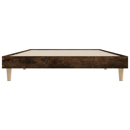 vidaXL Bed Frame without Mattress Smoked Oak 90x190 cm Single Engineered Wood