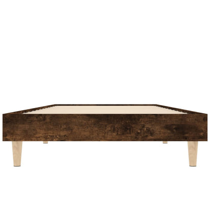 vidaXL Bed Frame without Mattress Smoked Oak 75x190 cm Engineered Wood