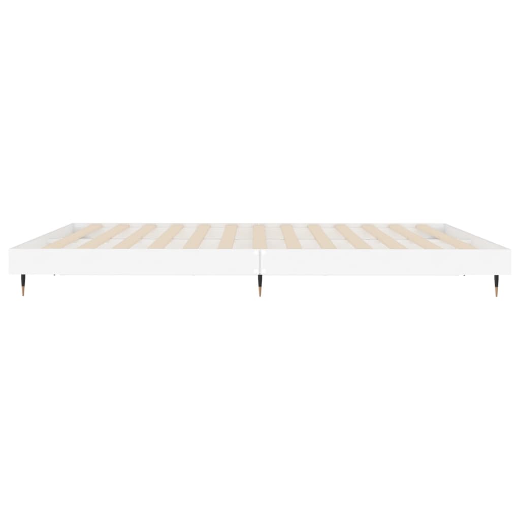 vidaXL Bed Frame without Mattress White 200x200 cm Engineered Wood