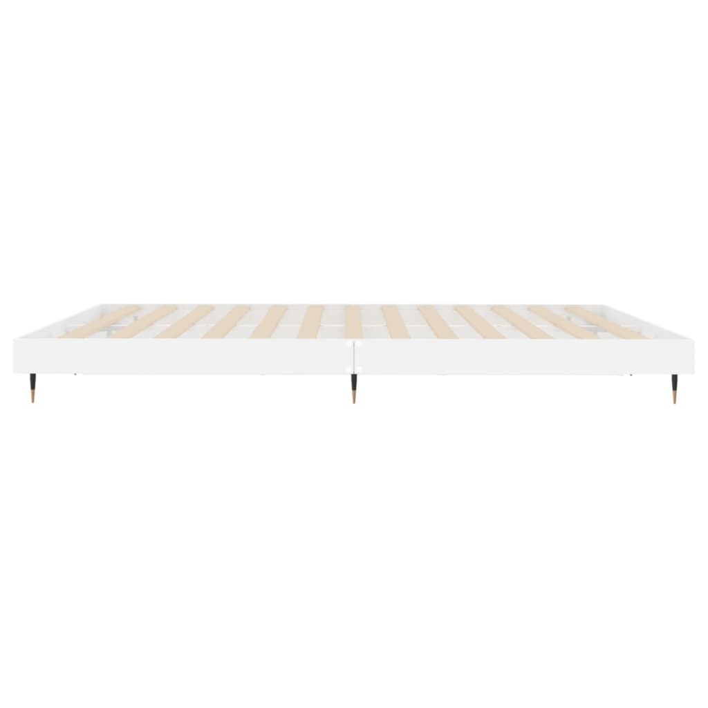 vidaXL Bed Frame without Mattress High Gloss White 200x200 cm