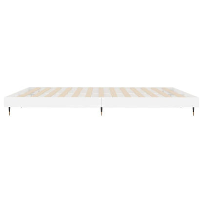 vidaXL Bed Frame without Mattress High Gloss White 200x200 cm