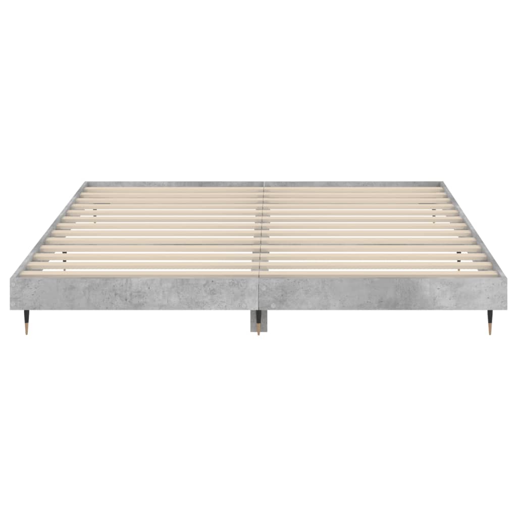 vidaXL Bed Frame without Mattress Concrete Grey 200x200 cm