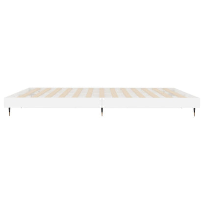 vidaXL Bed Frame without Mattress High Gloss White 140x200 cm