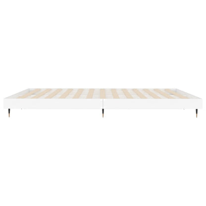 vidaXL Bed Frame without Mattress White 120x200 cm Engineered Wood