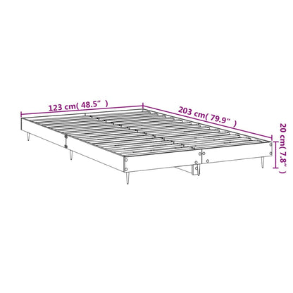 vidaXL Bed Frame without Mattress White 120x200 cm Engineered Wood