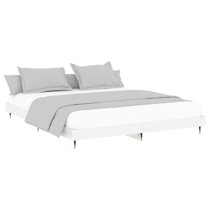 vidaXL Bed Frame without Mattress High Gloss White 120x200 cm