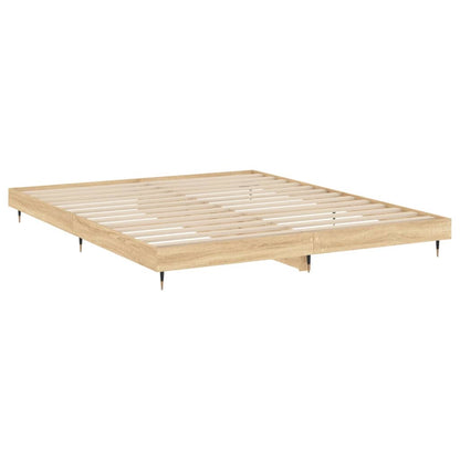 vidaXL Bed Frame without Mattress Sonoma Oak 120x200 cm Engineered Wood