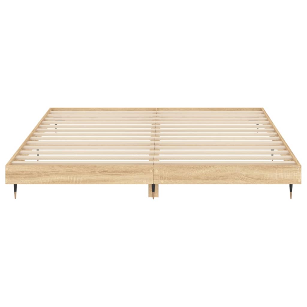 vidaXL Bed Frame without Mattress Sonoma Oak 120x200 cm Engineered Wood