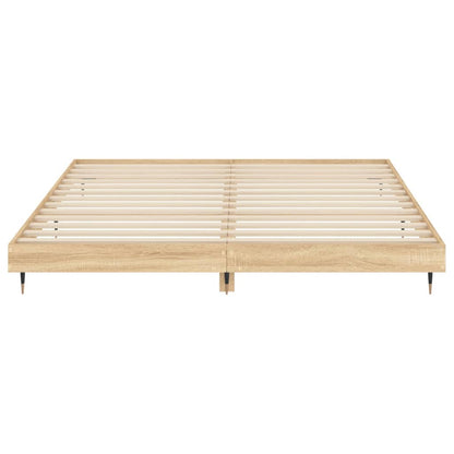 vidaXL Bed Frame without Mattress Sonoma Oak 120x200 cm Engineered Wood