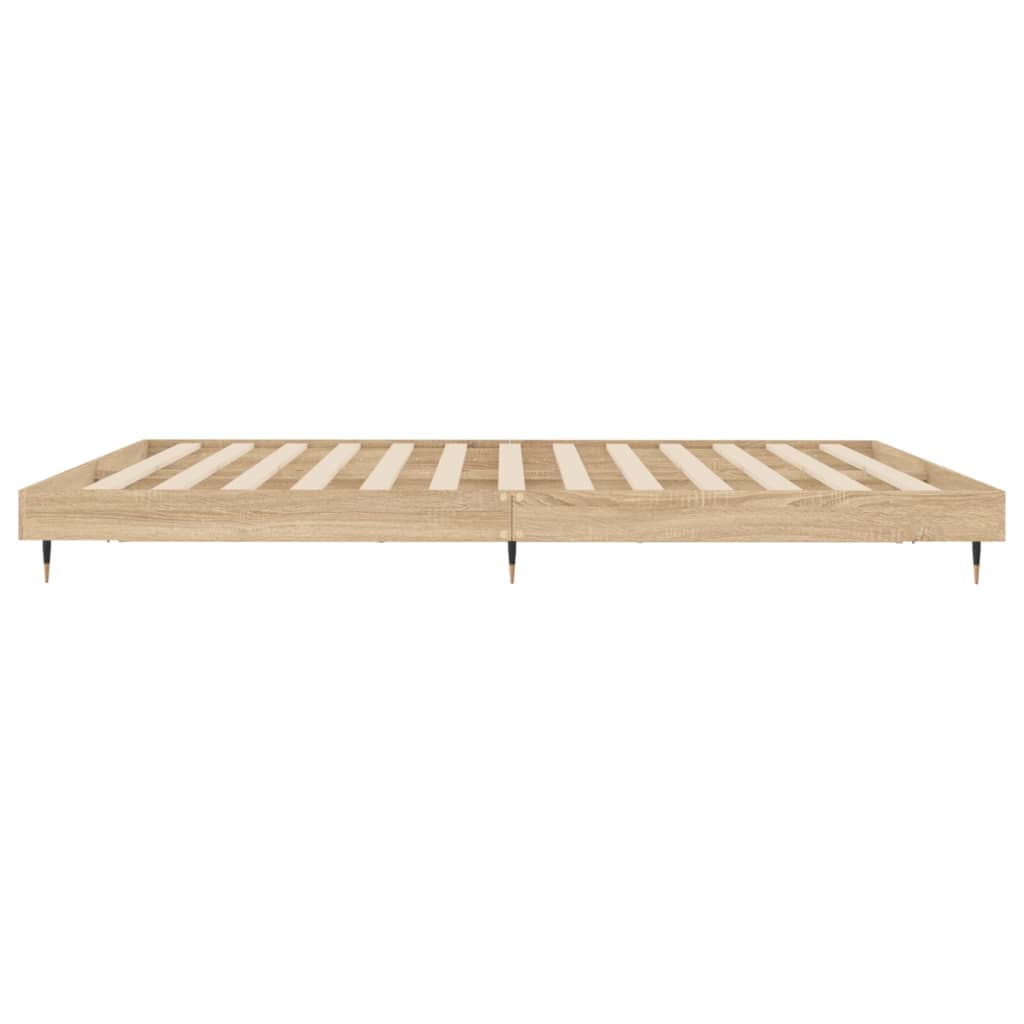 vidaXL Bed Frame without Mattress Sonoma Oak 120x200 cm Engineered Wood